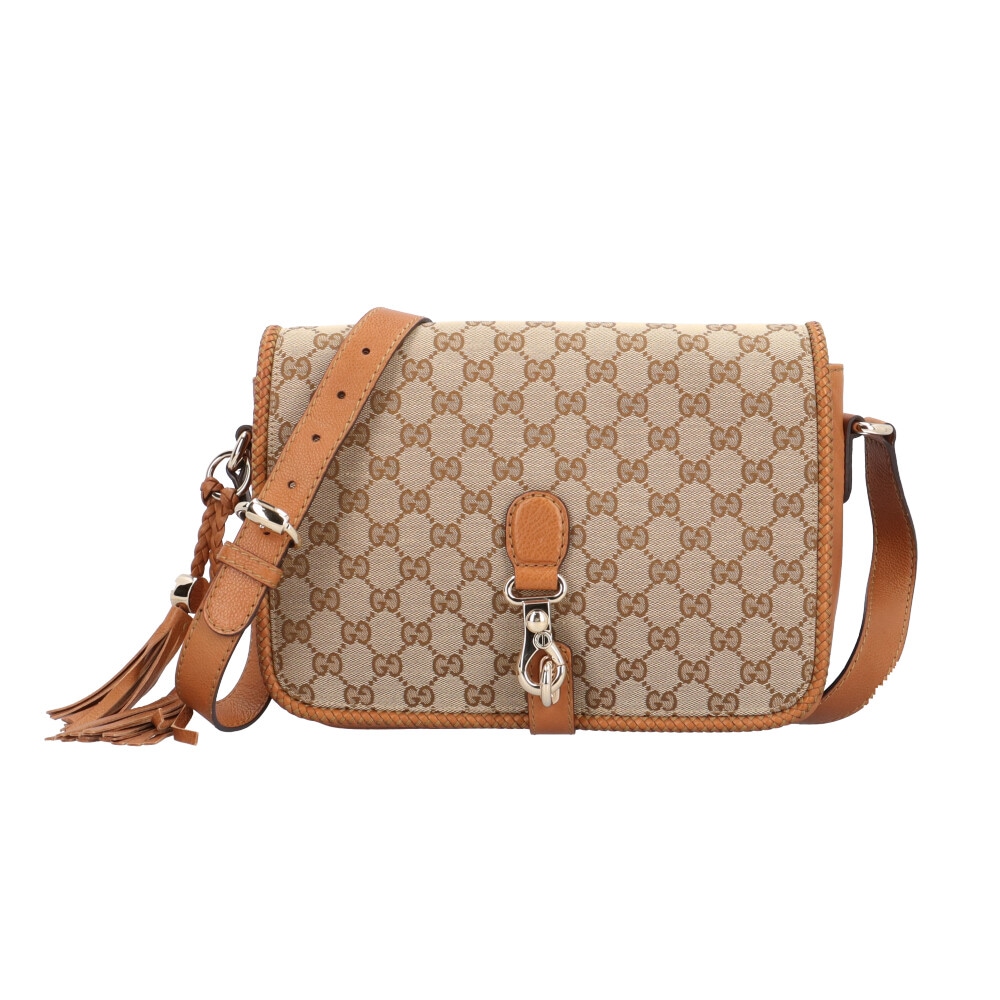 グッチ マラケシュ ショルダーバッグ GGキャンバス 257024 ベージュ GUCCI 中古 美品