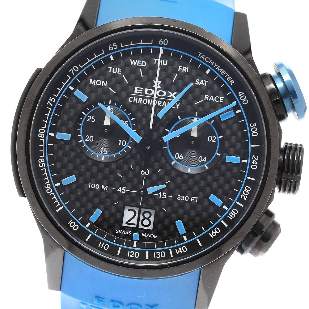 エドックス EDOX 38001-TINN1-NIBU1 クロノラリー リミテッドエディション ザウバーF1 555本限定 クォーツ メンズ _961276【中古】