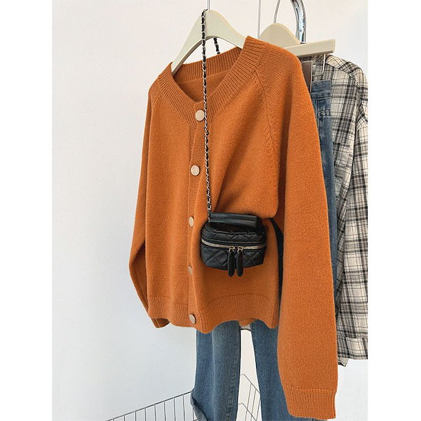 Qoo10] 11 秋の女性のための韓国オレンジ色のニ