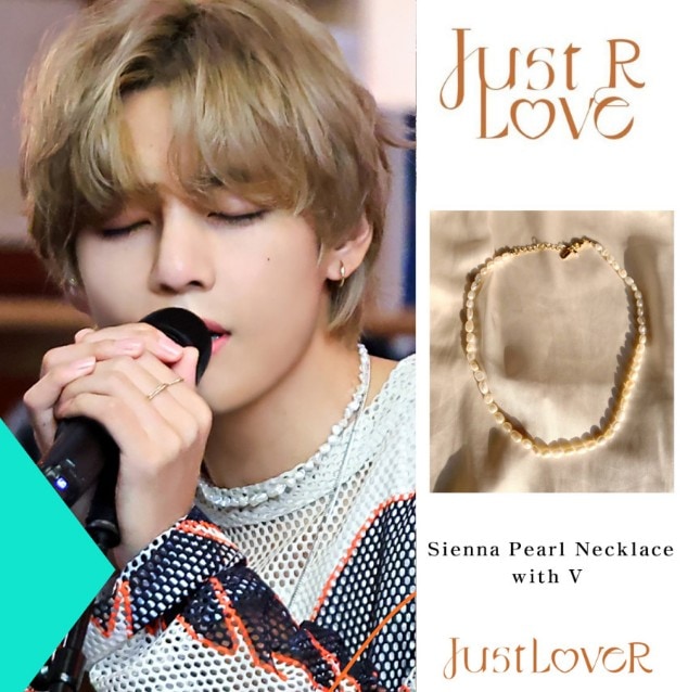 BTS V(テテ)着用【justLoveR.】Sienna Pearl Necklace デイドリーミング ネッククリス