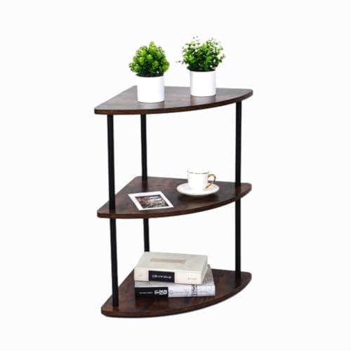 BAOYOUNI コーナーシェルフ 棚 ラック 三角 コーナーラック スリム 玄関 三角 コーナー棚