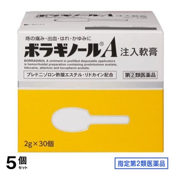 指定第２類医薬品 ボラギノールA注入軟膏 2g× 30個入 5個セット