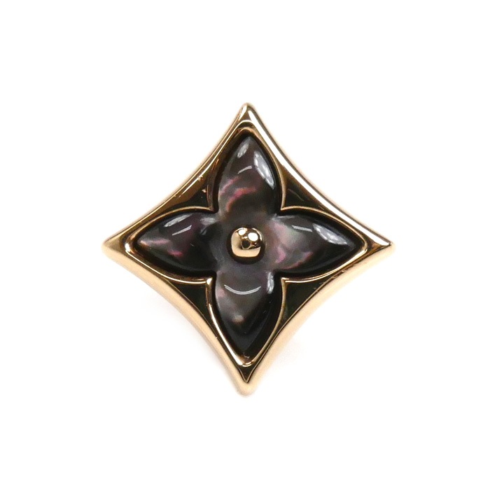 LOUIS VUITTON ルイ・ヴィトン K18PG ピンクゴールド ピュス スター ブロッサム ナクレ グレーシェル ピアス シングルピアス Q96433 1.9g レディース 中古 美品