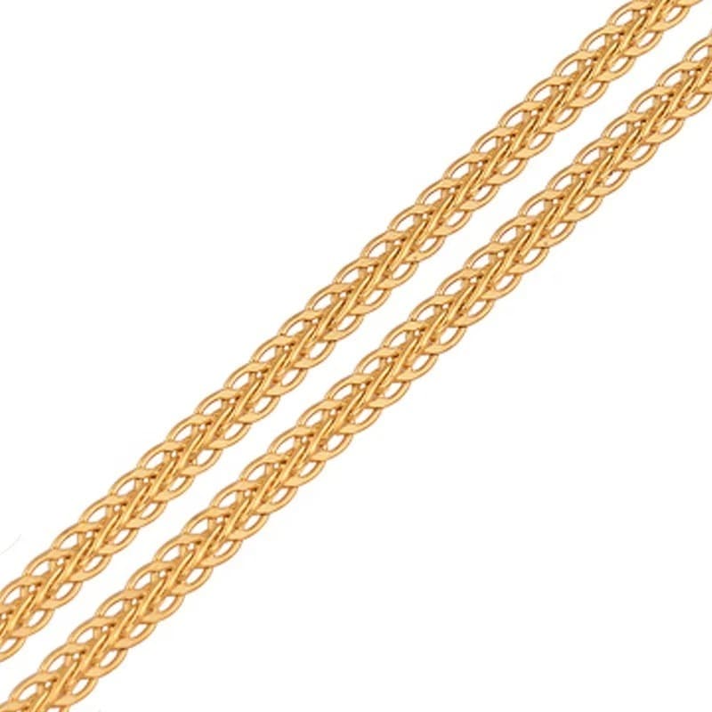 [サージカルステンレス316L製] ゴールド魚鱗ステンレスチェーン (太さ：3mm) ネックレスチェーン 銀色 シルバー 長い 細い チョーカー 3ミリ プレゼント 人気 stc00-00030