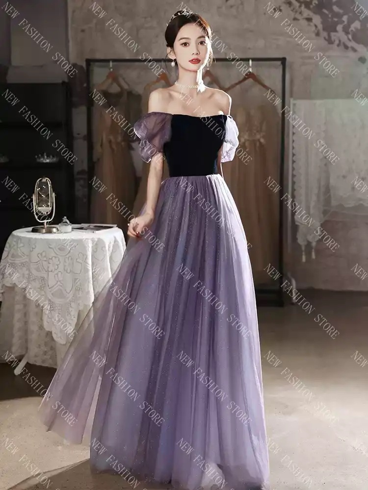 イブニングドレス宴会気質高級感司会者軽贅沢小人数ハイエンドフレンチ試験ワンピース-95