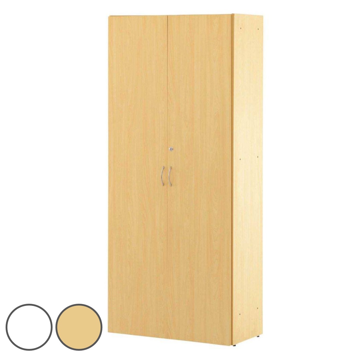 シェルフ 5段 ファイルラック ハイタイプ 全扉付 幅82cm ラック 棚 オフィス家具 ファイル 資料 可動棚 オフィス 家具 収納 鍵付 ホワイト ナチュラル 法人限定