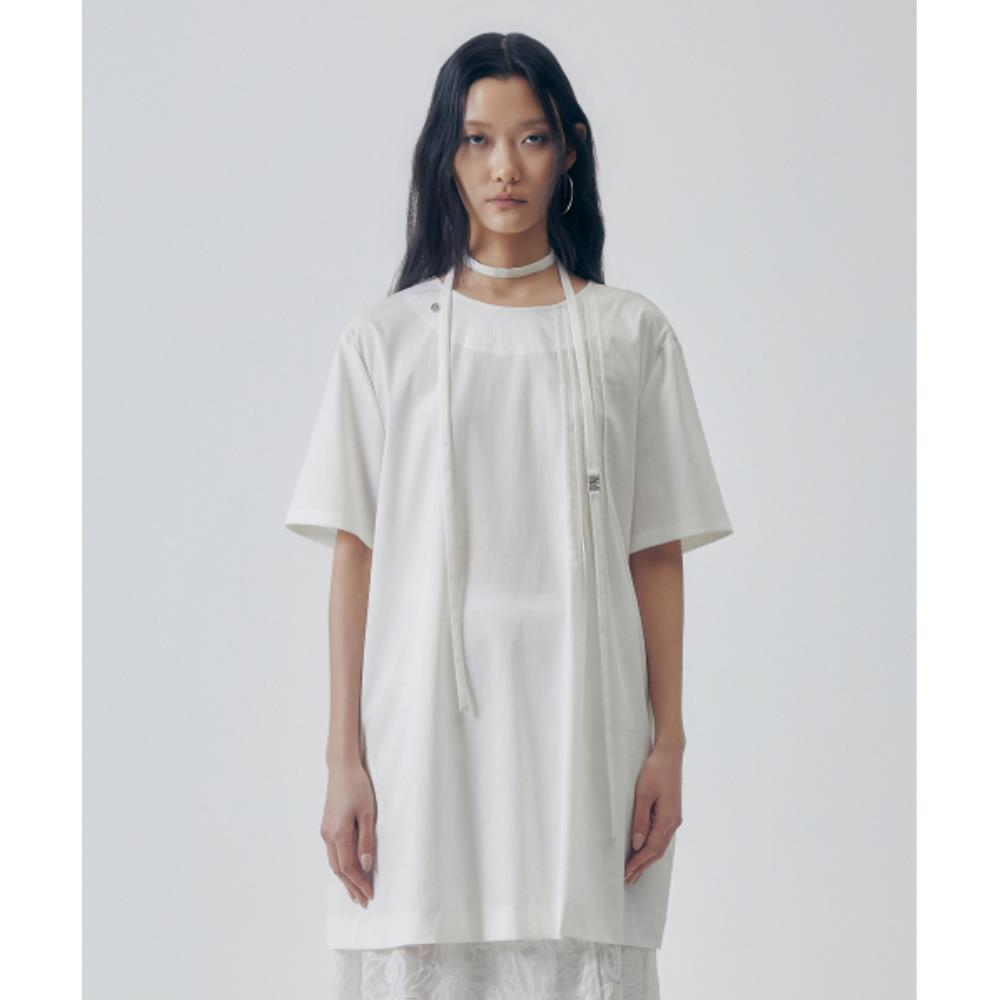 TREEMINGBIRD PleatDetail Mini Dress White TM2535OP007M