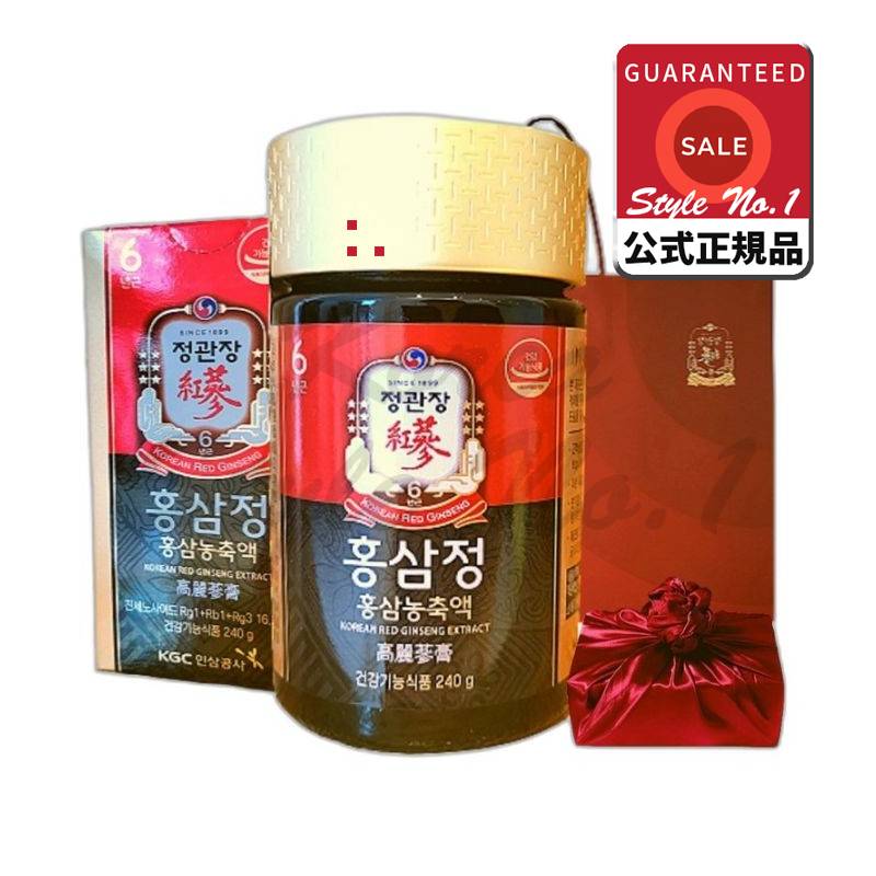6年根紅参濃縮液紅参錠240g +ショッピングバッグ両親高麗人参