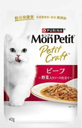 【96個セット】モンプチプチクラフトビーフ野菜入りソース仕立て40g