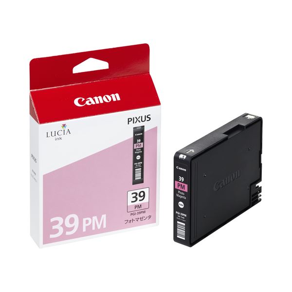 （まとめ） キヤノン Canon インクタンク PGI-39PM フォトマゼンタ 4865B001 1個 (×3セット)