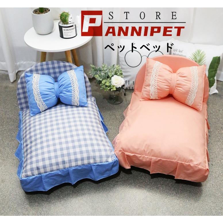 【夏新入荷】犬ベッド ペット ベッド 犬ベッド 枕付き ペットソファー クッション 可愛い ふわふわ 柔らかい 選べる３色