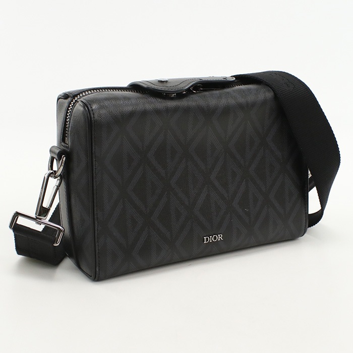 ラルゴ30 CDダイヤモンド ショルダーバッグ PVC/ラルゴ30 ブラック【中古】 メンズ