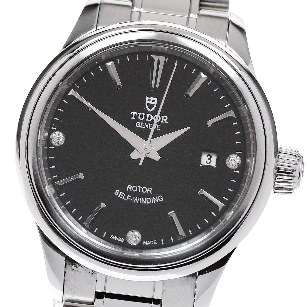 チュードル TUDOR 12100 スタイル 3Pダイヤ デイト 自動巻き レディース _825994【中古】