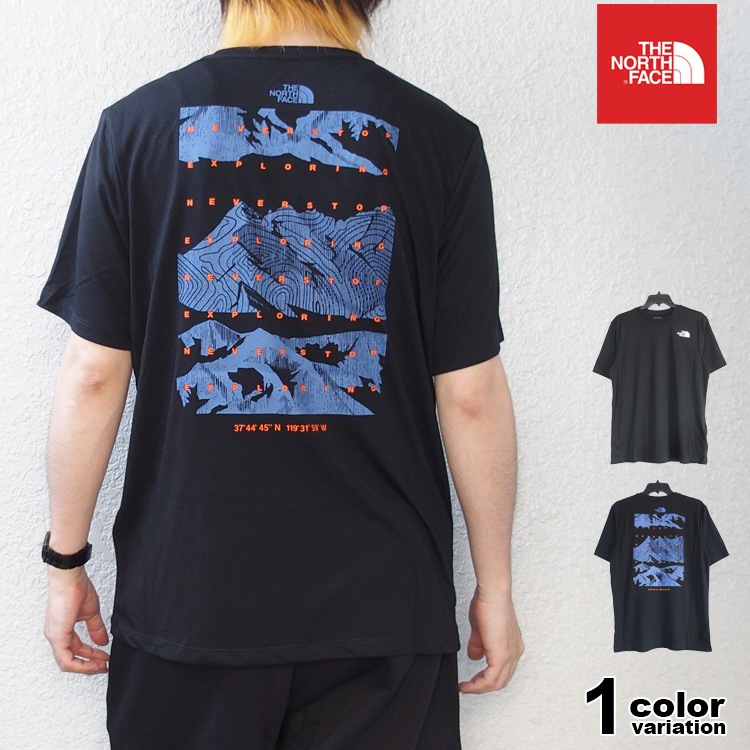 海外限定モデル Tシャツ 半袖 速乾 バックプリント ロゴ EUライン　nf0a8bqw