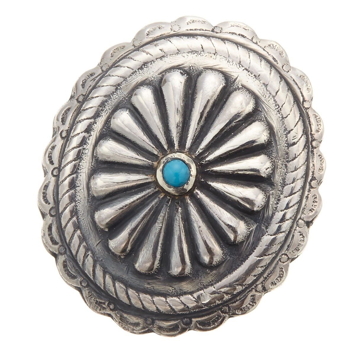 コンチョ レディース メンズ ユニセックス シルバー925製 ネリターコイズ 練りターコイズ ネジ式 ループ式 レザークラフト さいふ ケース カスタムパーツ バッグ 革財布 コンチョのみ インディア