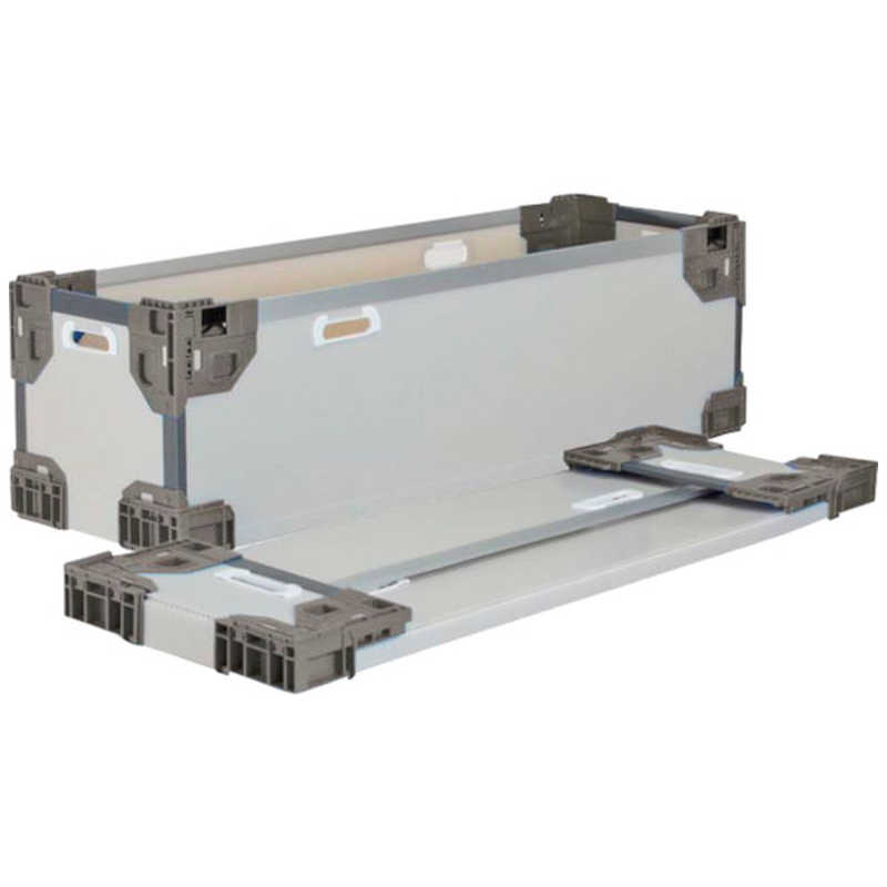岐阜プラスチック工業　リス TEXELL 637433 長尺折り畳みコンテナRS-SMグレー/グレー1090×365×250 グレー　TERSSMGYGY1090X365X2