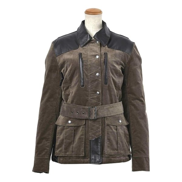 ロッソスタイルラボ レディース パーシャルレザーコーデュロイジャケット Sサイズ ROJ-979-MOCAGY-S