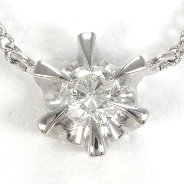 PT900 プラチナ PT850 ネックレス ダイヤ 0.130 約40cm ジュエリー 中古