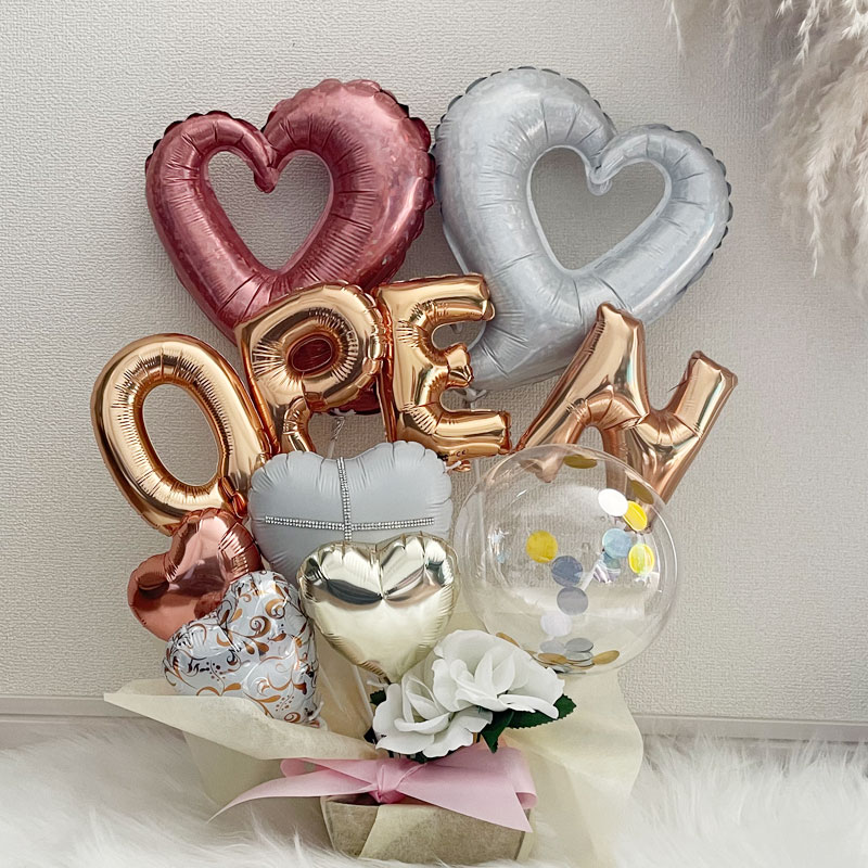バルーンフラワー 開店祝い 記念日 誕生日 open バルーンギフト 名入れ 周年祝い バルーンアレンジ おしゃれ 卓上 お祝い 数字 お店 周年 開院