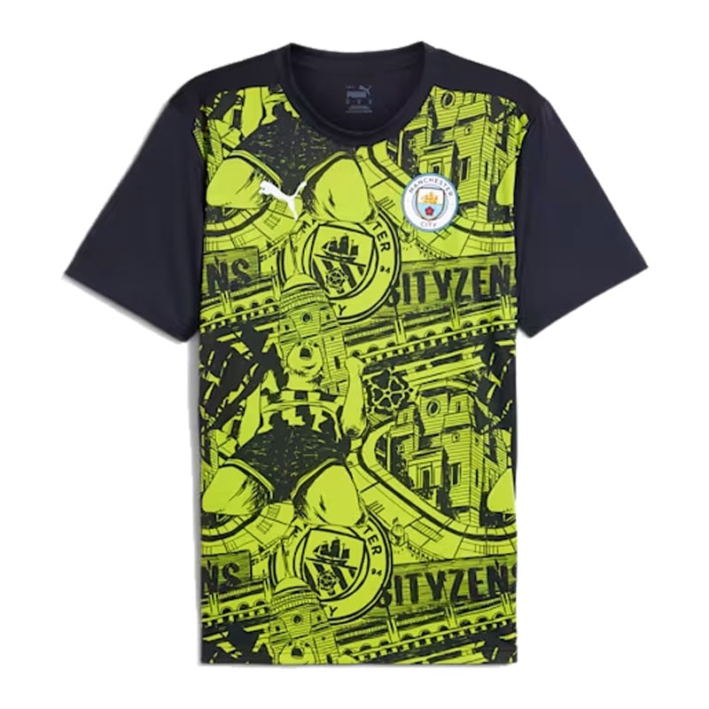 MCFC メンズ マンチェスター シティFC プレマッチ 半袖 シャツ サッカー ウェア レプリカウェア 24FW(777578-14)