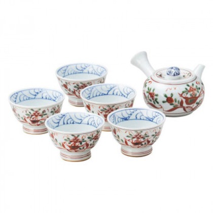 波佐見焼 古伊万里写し絵 急須茶器揃 007-408M 5510-082