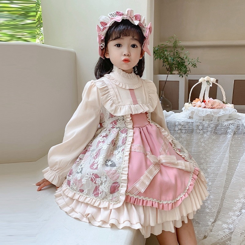 ロリータドレス 女の子 ギフト スカート 長袖ドレス ロリータ 小さいスカート 春秋
