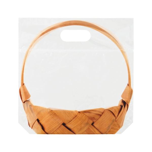 （まとめ）ヘッズ フォトプリントジップ付バッグカゴ M PPK-ZM 1パック（30枚）[x5]