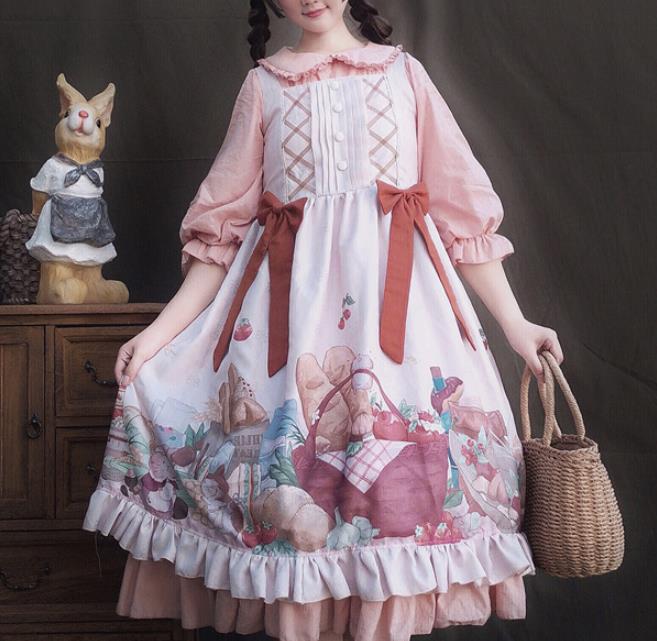 人気急上昇Lolita系　ワンピース　ロリータ トップス 萌え レディース ゴスロリ ロリータファッション　変装　トップス 吊りスカートワ