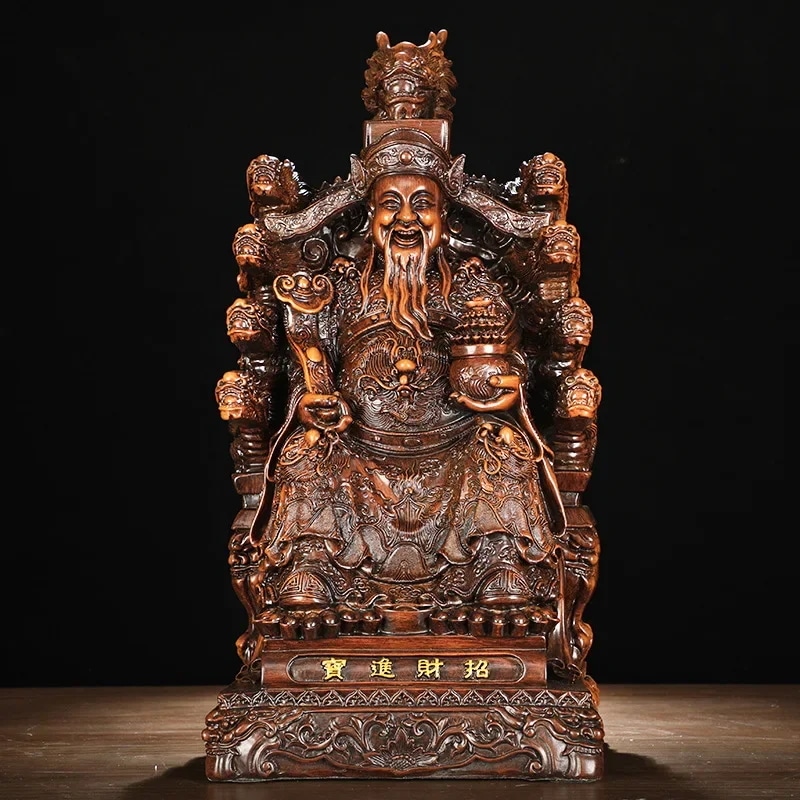 Fengshui God of wealbuddhaの像無限の装飾家庭用オフィス開口部ギフト彫刻