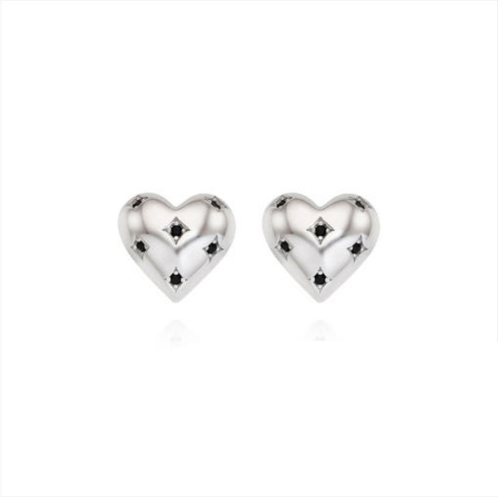 シルバーハートピアス SC24D05E シルバーワンタッチ リングピアス ボールドリングピアス