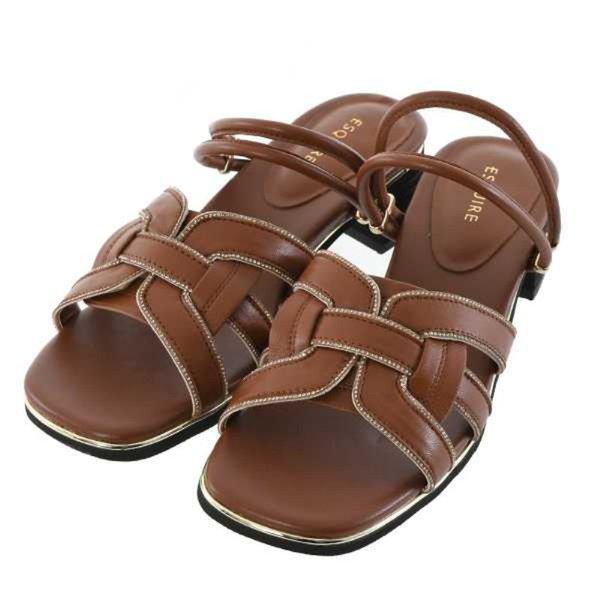 [] 女性ストラップサンダル 4CM(EQFMSD952BR) [P003814588]