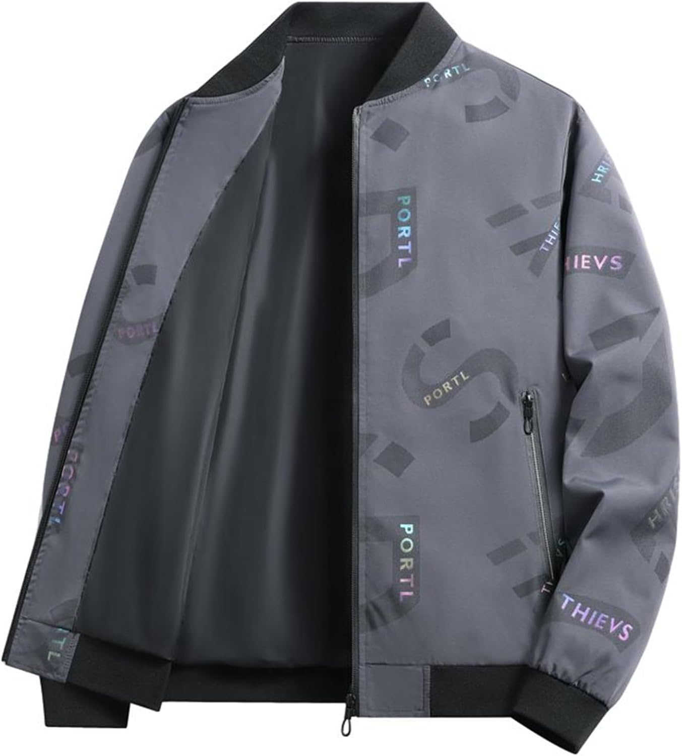 アウター メンズ 春 秋 ジャケット お洒落 スタジャン 男性用 カジュアル ビジネス ジャンパー スリム 薄手 軽量 オシャレ 英文字プリント フライトジャケット アウトドア スポーツ 大きいサイズ
