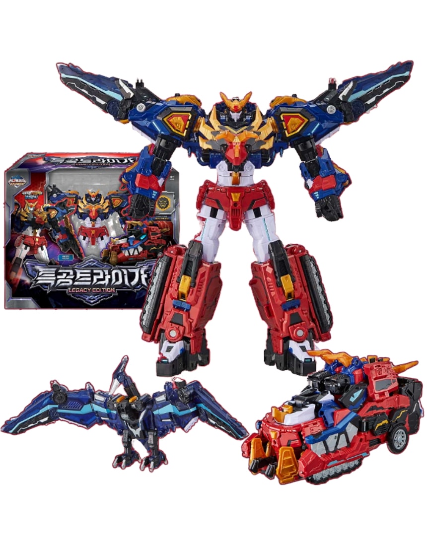 [正規品] 韓国限定 人気キッズ玩具 トイ変形ロボット合体 ミニ特攻隊 スーパーダイナソーパワー 特攻トライがレガシーエディション