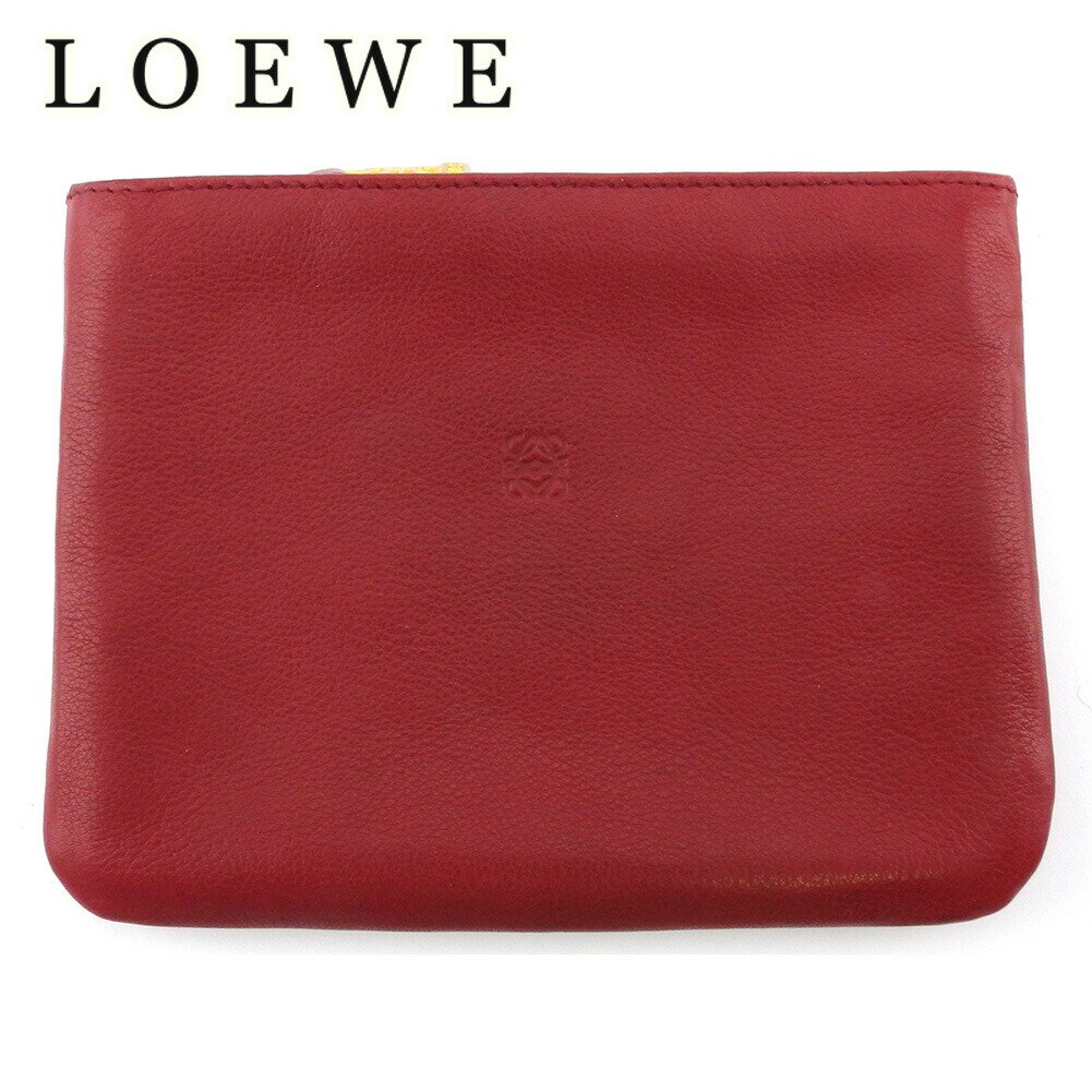 注目ショップ ロエベ ポーチ L3232 中古 LOEWE アナグラム レディース