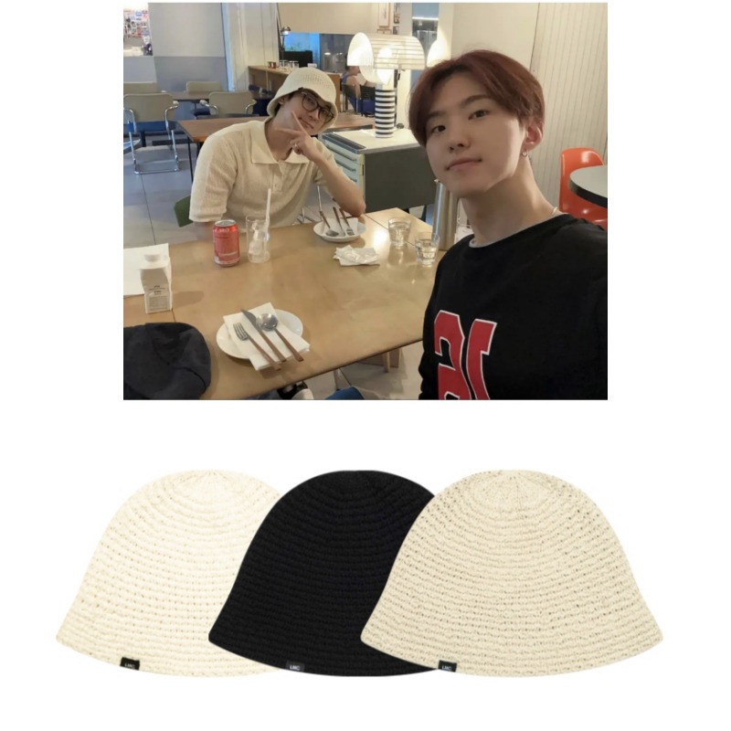 【SEVENTEENウォヌ着用】 CROCHET BUCKET HAT