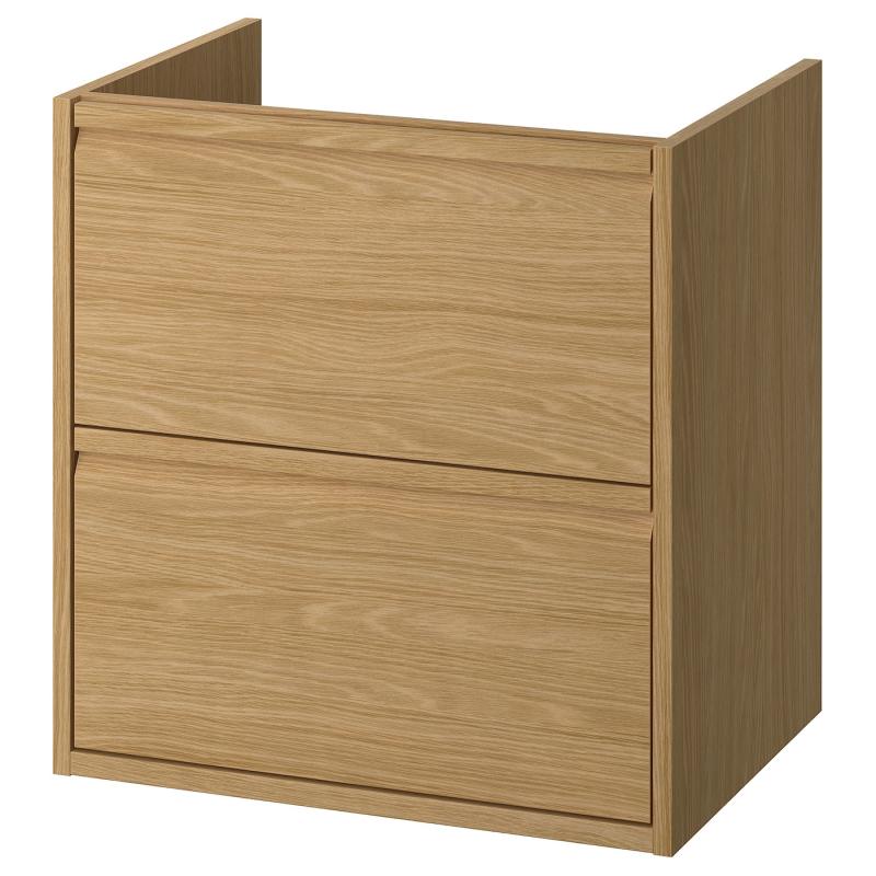 ANGSJON エングショーン 洗面台 引き出し付き - オーク調 60x48x63 cm 27,596円