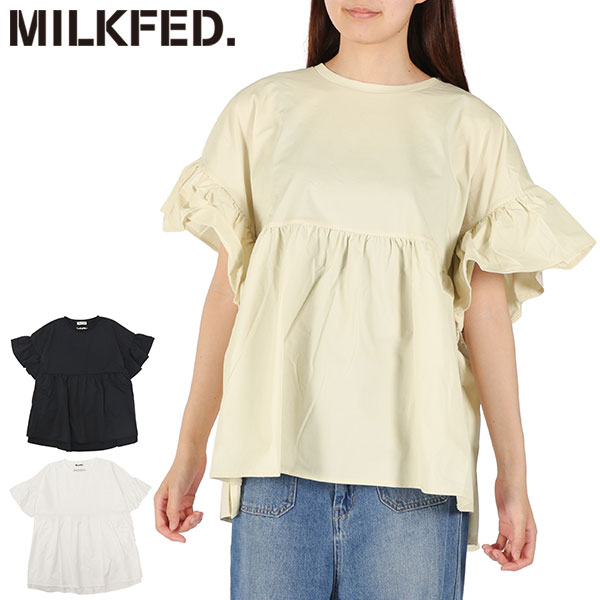 チュニック 半袖 大人可愛い Tシャツ レディース 夏 長め フリル 水陸両用 ペプラム ゆったり ロゴ刺繍 UV加工 吸汗速乾 コラボ RUFFLE TUNIC 103252013006