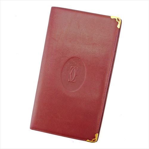 長札入れ 札入れ マストライン ボルドー ゴールド 中古