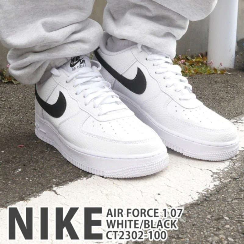 ナイキ NIKE AIR FORCE 1 07 エアフォース1 WHITE/BLACK CT2302-100 291-002759-270