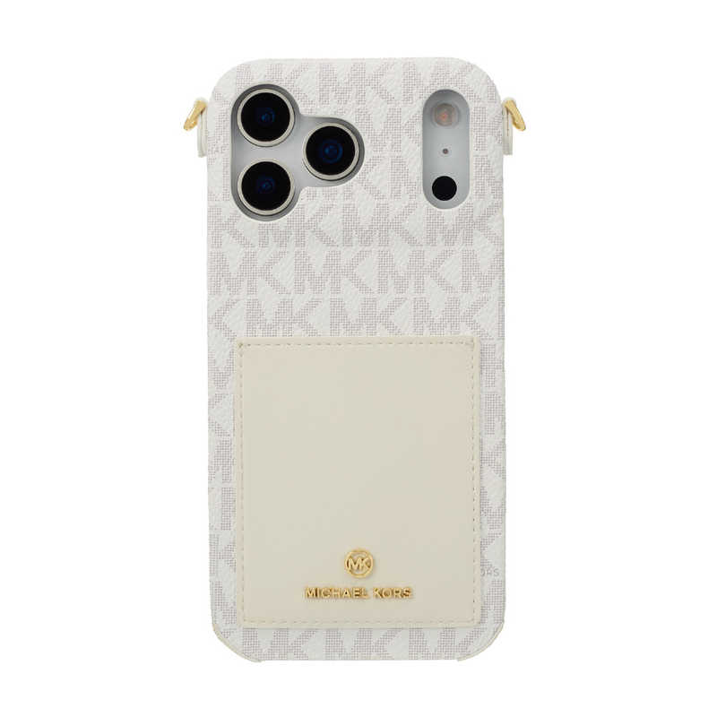 マイケルコース　MICHAEL KORS - Wrap Case Pocket with Strap for iPhone 17 Pro MAX Vanilla　MKWSVNLPWIP2569