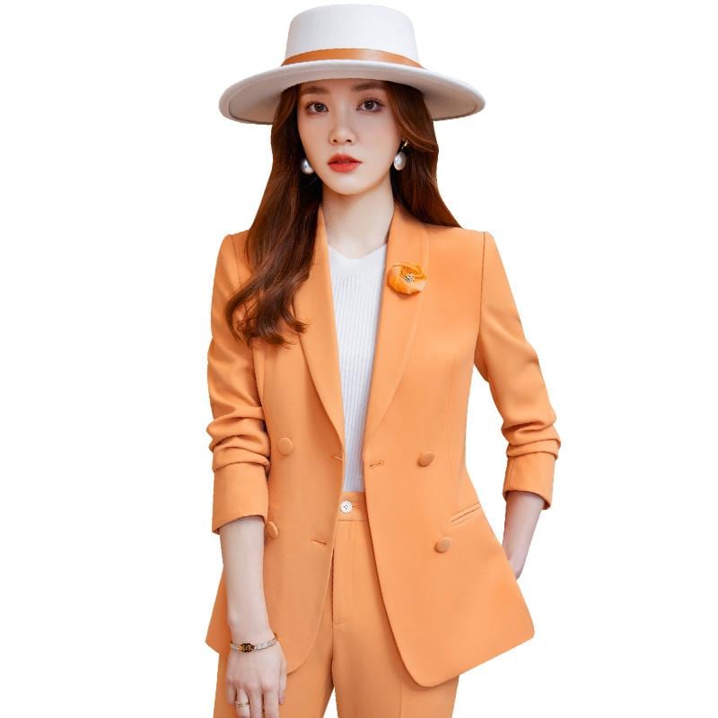 レディース ファッション フォーマル スーツ ビジネス カジュアル フェミニン 社交家 ハイエンド 春秋 スタイル プロ ジャケット パンツ セットアップ 女性用