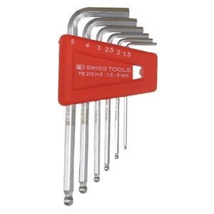 PB SWISS TOOLS 212H-5 ボール付六角棒レンチセット(パックナシ)