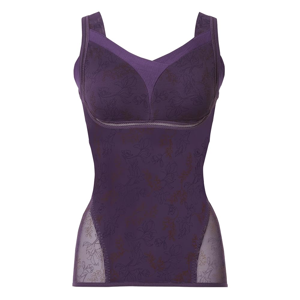 【最安値挑戦中】 [ブラデリス ニューヨーク] ノンワイヤー補整ブラキャミ ゆきねえモアソフト快適フルカップブラキャミ25 リリーアメジスト L