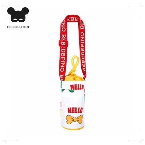BEBEDEPINO ペットボトルホルダー Allover Hello Ribbon Bottle Bag 韓国子供服 韓国人気 ベベドピノ