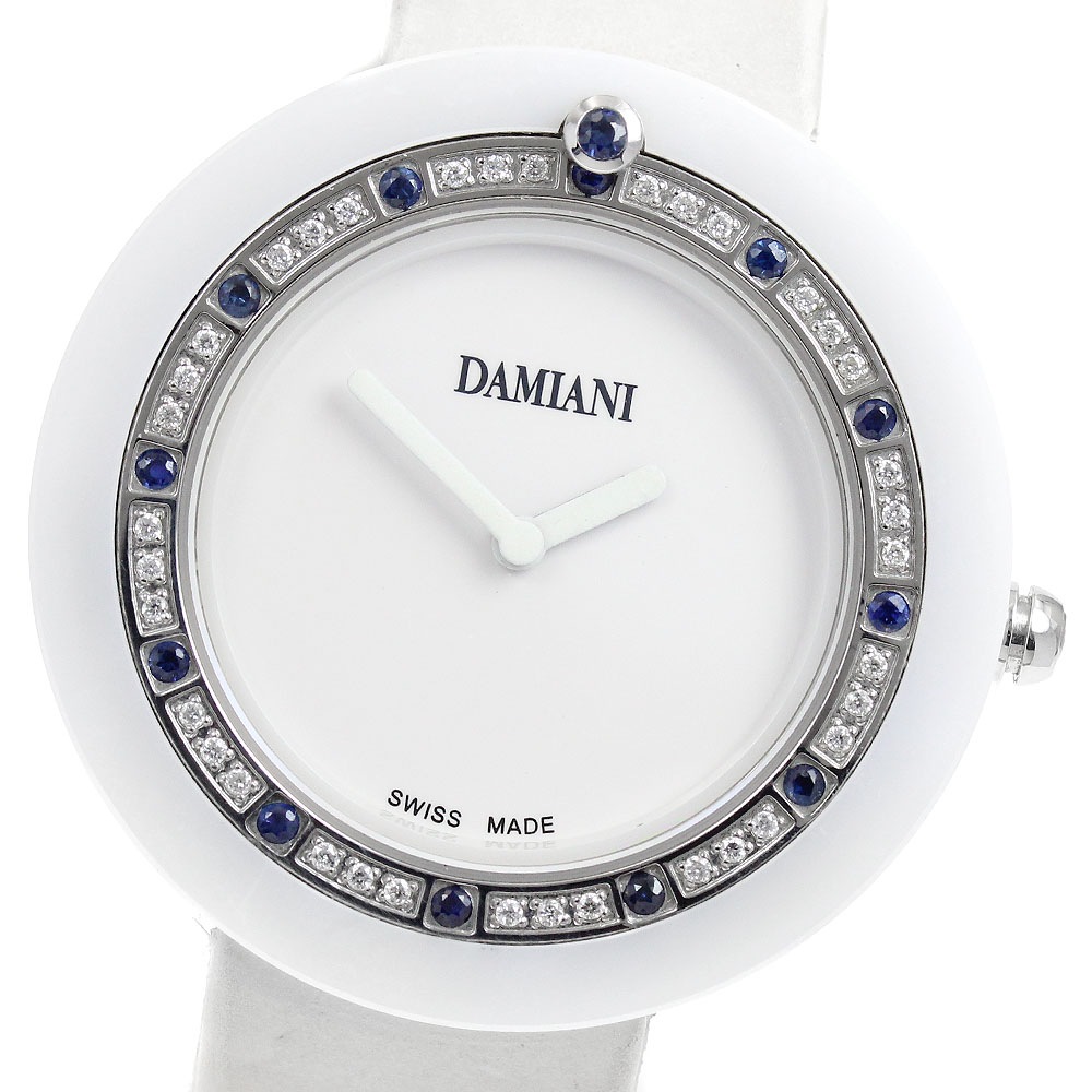 ダミアーニ Damiani BCLSSW37 ベルエポック ダイヤ サファイヤベゼル クォーツ レディース _945894【中古】
