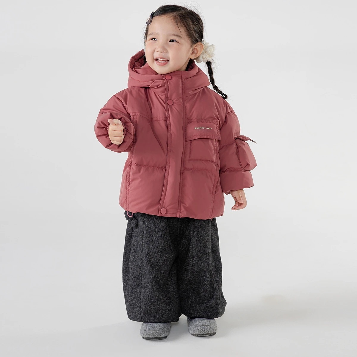 キッズダウンジャケット 冬季男女児用韓国風 白ダックダウン加厚 アウター キッズ　アウター