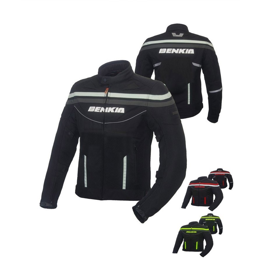 BENKIAバイクジャケット メンズ 春夏秋 通気性が抜群　登録商標番号5838742　バイク レー