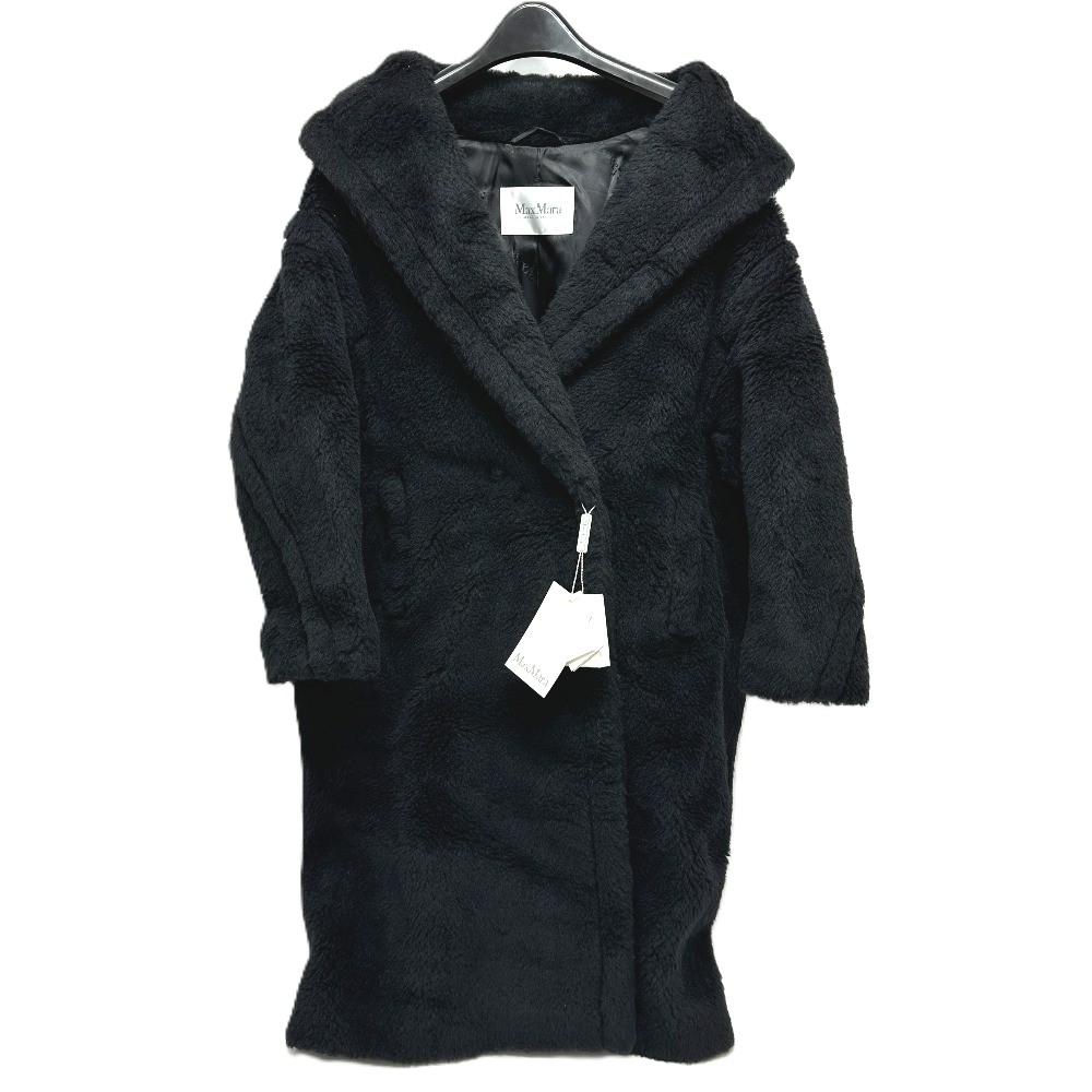 MAX MARA マックスマーラ ロングコート 2521016052 テディベア アパレル アルパカ ブラック