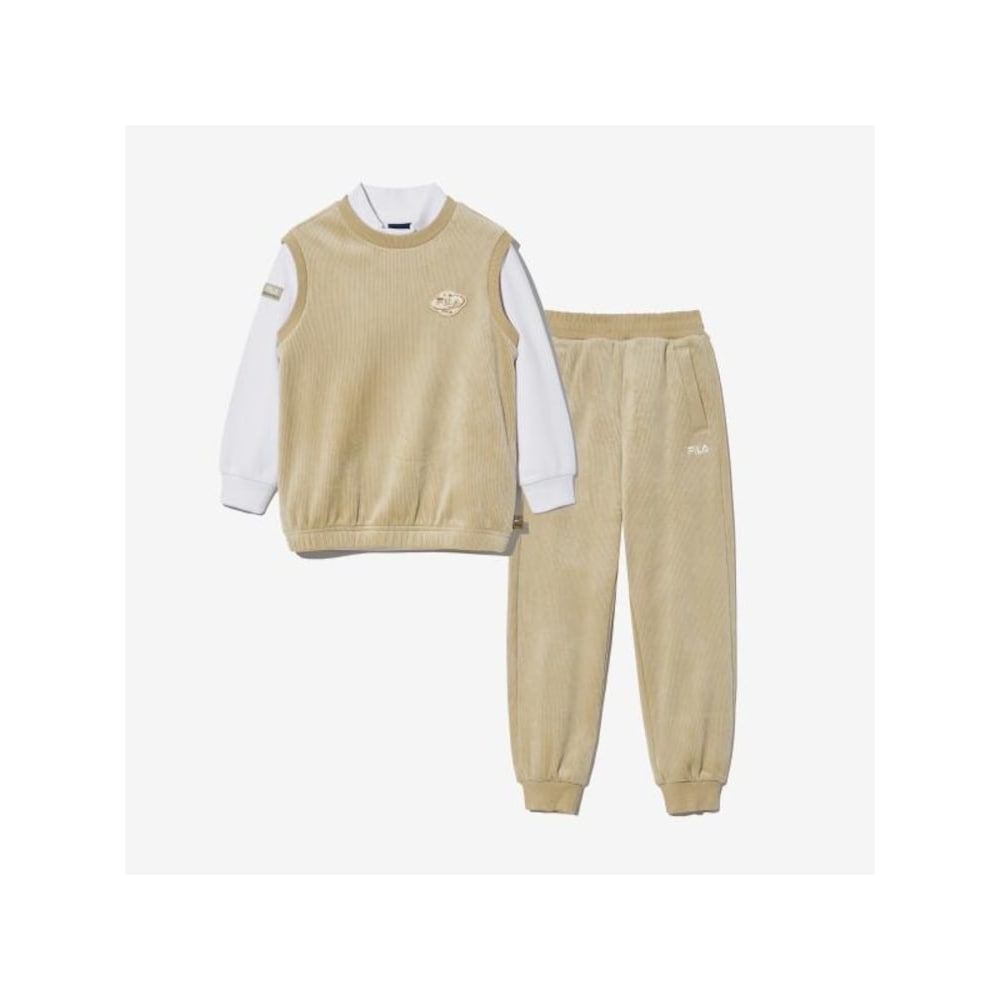 [FILA KIDS] トッドプラネットエンブロイダリーベロアリブセット (FK2FSG4501X_BEG) Q0ZFK2FSG4501XBEG 11,568円