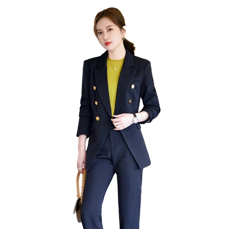 スーツ レディース 西装 春秋 新作 高級感 修身 セットアップ グリーン 9753 5,994円